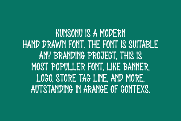 Kunsonu Font PNG with transparent background - Preview 3