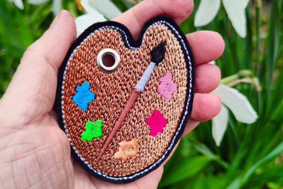 Artist's Palet Machine Embroidery Design