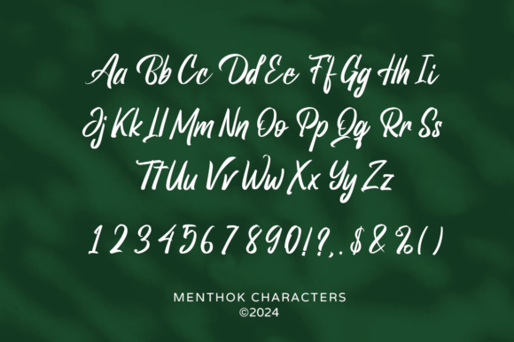 Menthok Font font preview - 1