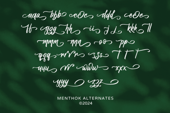 Menthok Font font preview - 2
