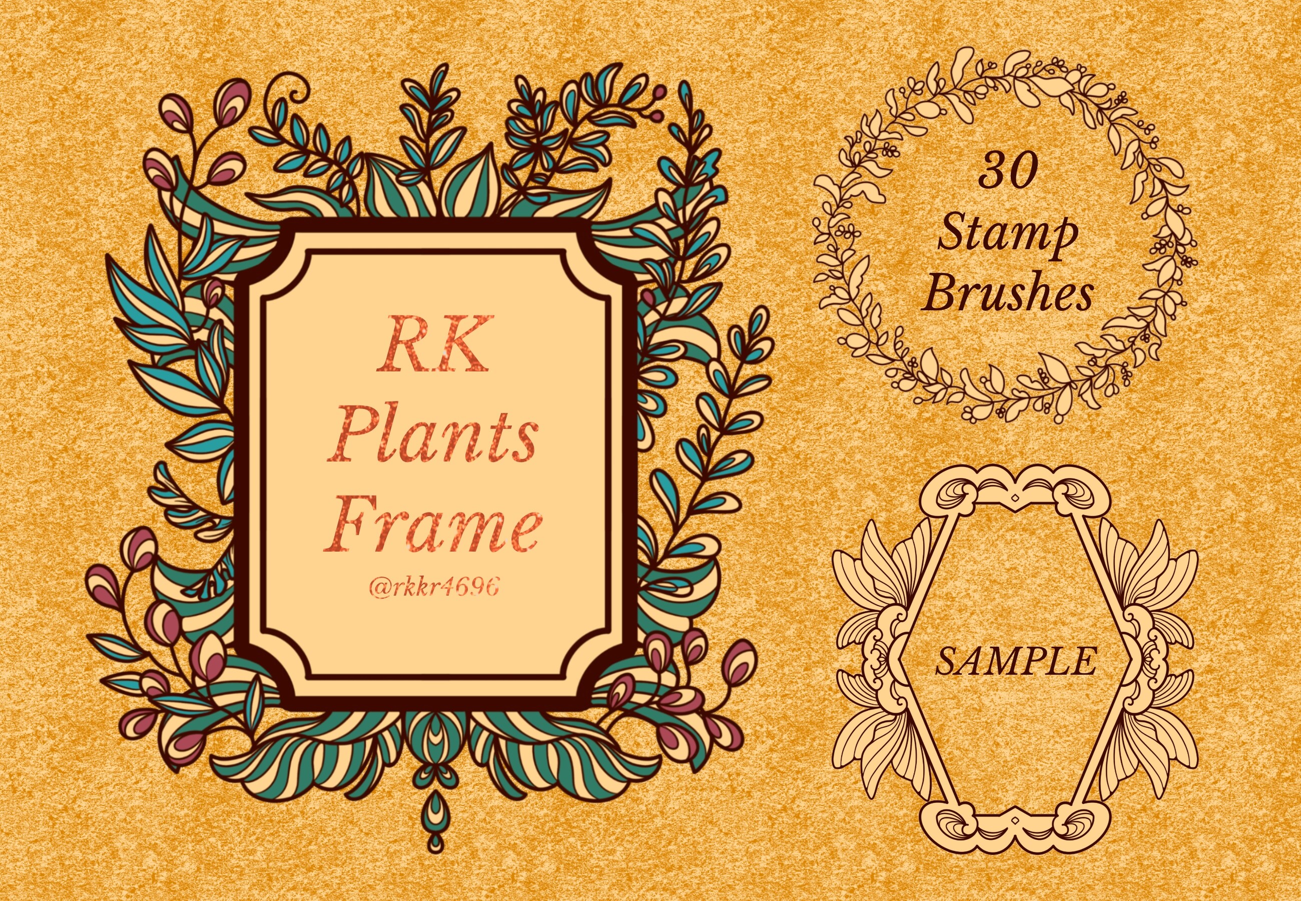 Plants Frame Brushes for Procreate