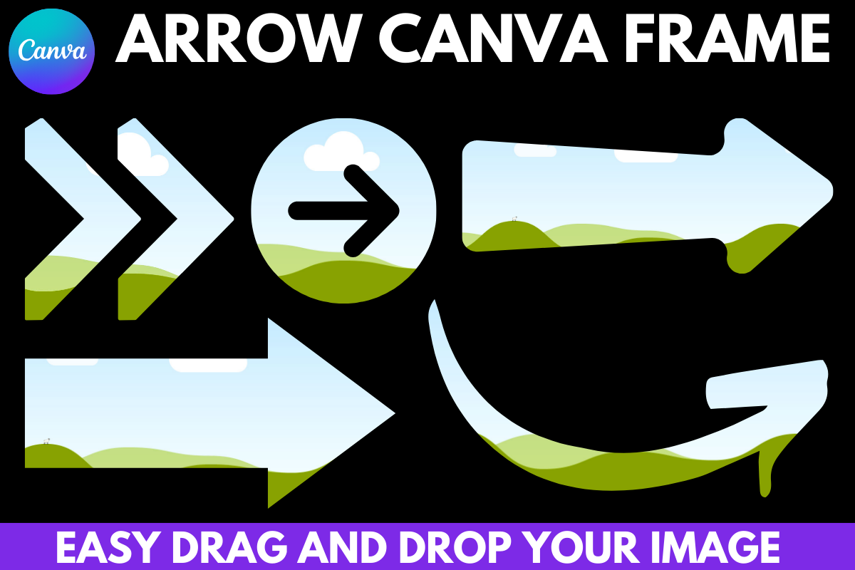 Simple Arrow Canva Frames Template