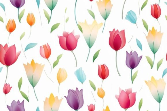 Red Flowery Pattern Graphic by Ranya Art Studio · Creative Fabrica