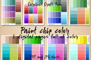 Paint Chip Color Cards Graphic by Carolines Craft Tree · Creative Fabrica