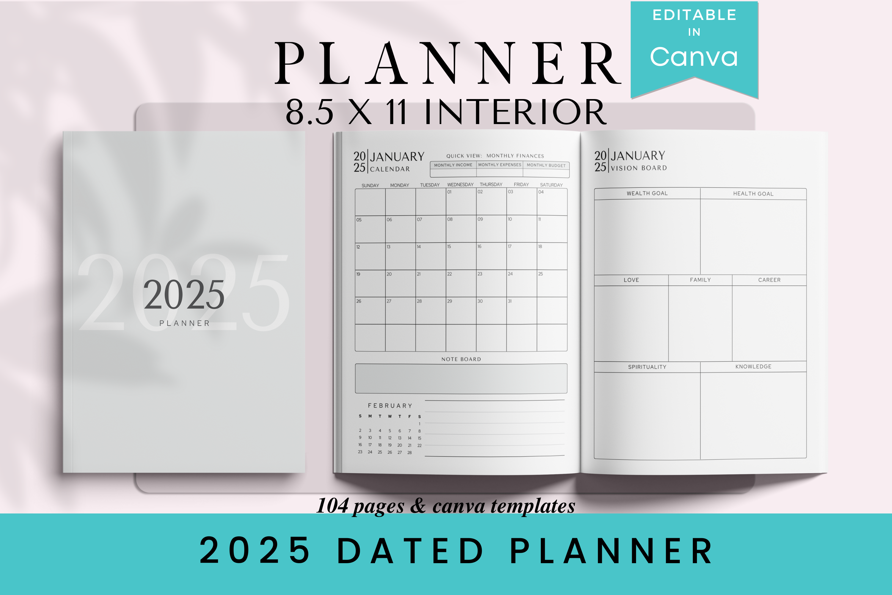 2025 Minimalist Dated Planner Graphic by KDPTemplate Studio · Creative ...
