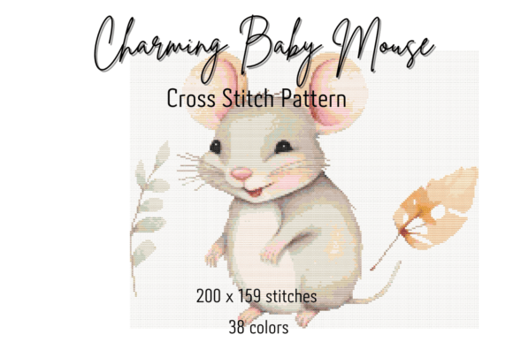 Charming Baby Mouse Cross Stitch Pattern