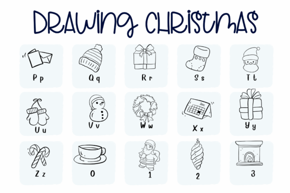 Drawing Christmas Font - Preview 2