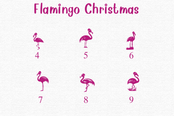 Flamingo Christmas Font PNG with transparent background - Preview 3