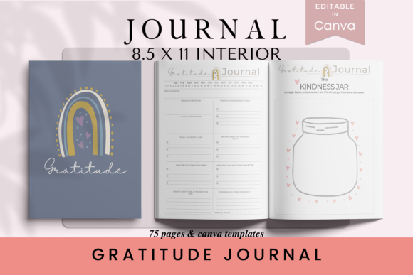 Gratitude Journal, Canva Template