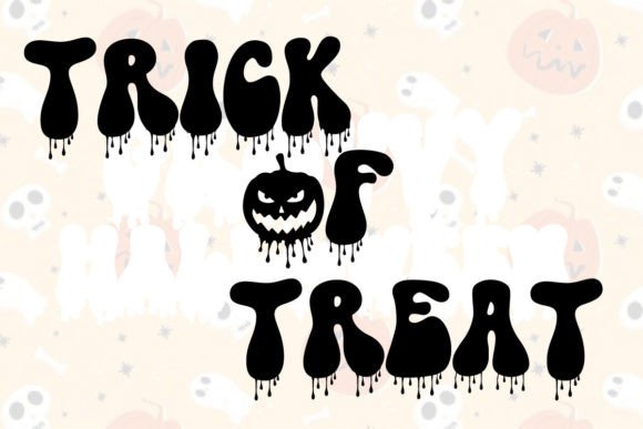 Groovy Halloween Font PNG with transparent background - Preview 2