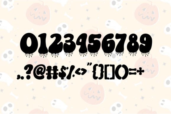 Groovy Halloween Font PNG with transparent background - Preview 4