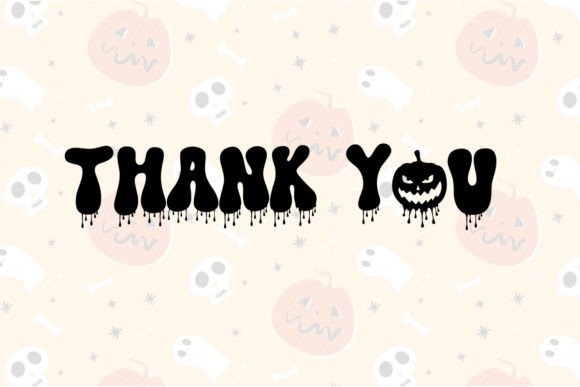 Groovy Halloween Font PNG with transparent background - Preview 5