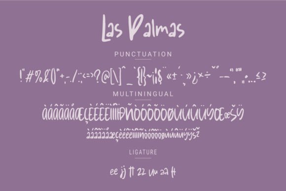 Las Palmas Font PNG with transparent background - Preview 3