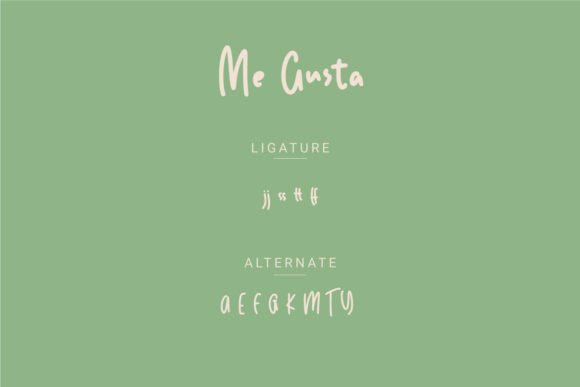Me Gusta Font PNG with transparent background - Preview 4