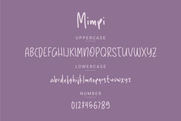 Mimpi Font PNG with transparent background - Preview 3