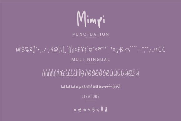 Mimpi Font PNG with transparent background - Preview 4