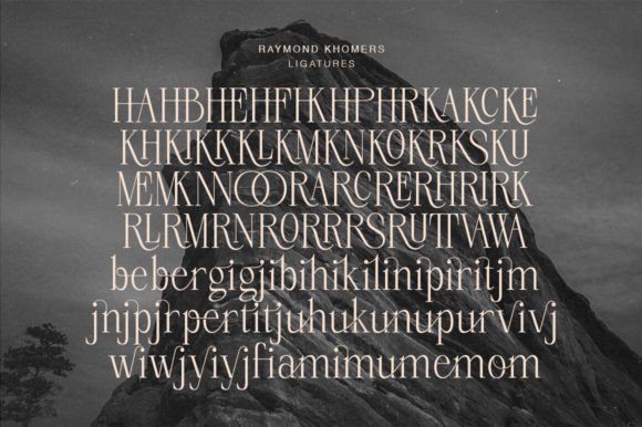 Raymond Khomers Font PNG with transparent background - Preview 5