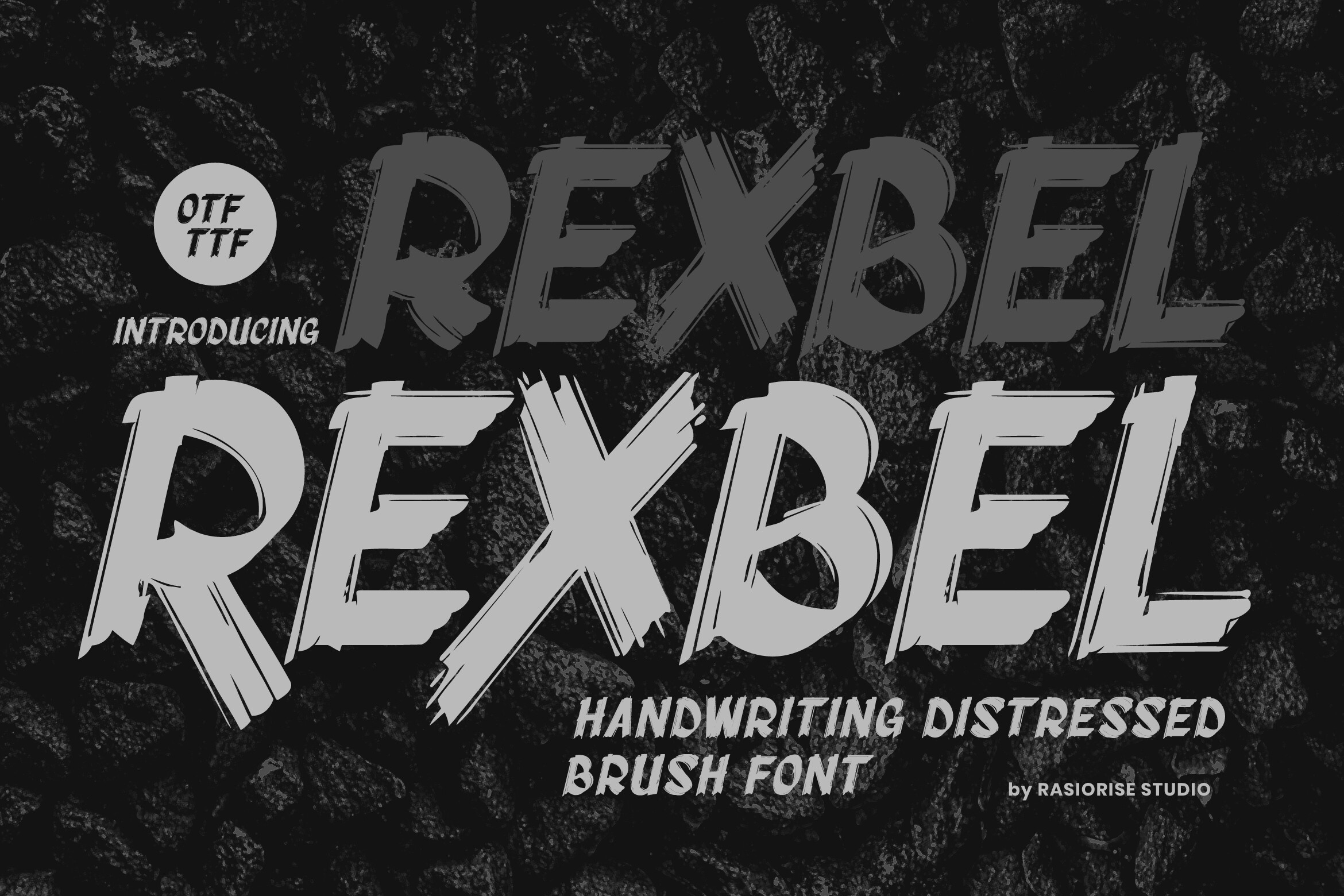 Rexbel preview: worn vintage poster display font