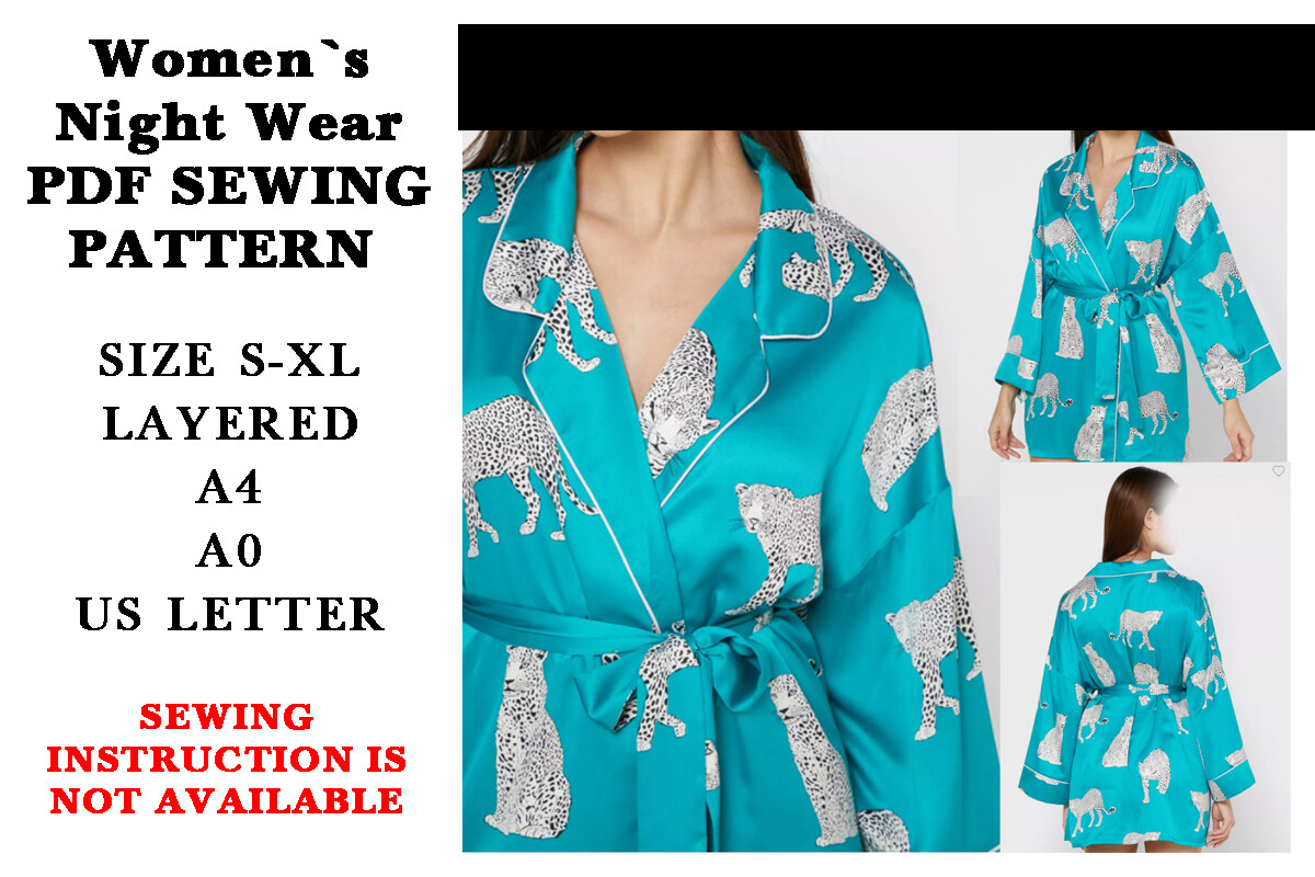 Women's Night Dress PDF Sewing Pattern