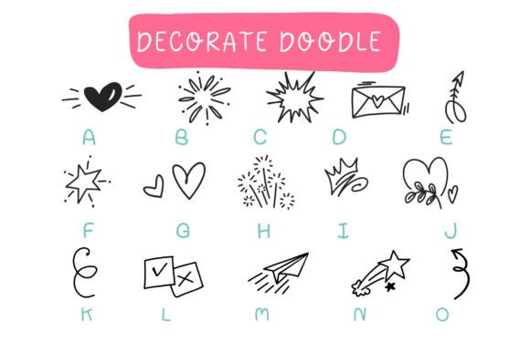 Decorate Doodle Font - Preview 1
