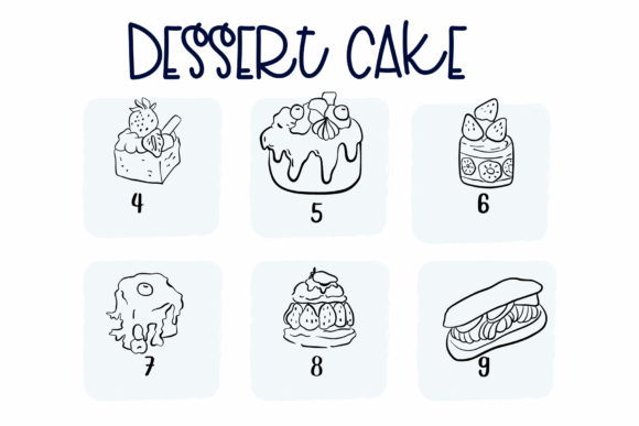 Dessert Cake Font PNG with transparent background - Preview 3