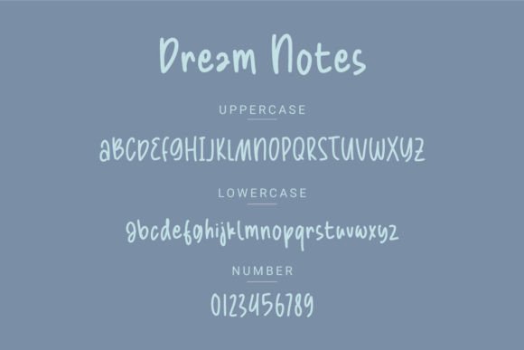 Dream Notes Font PNG with transparent background - Preview 1