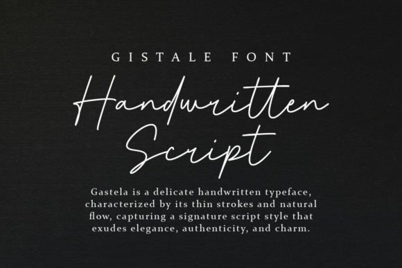 Gistale Font PNG with transparent background - Preview 1