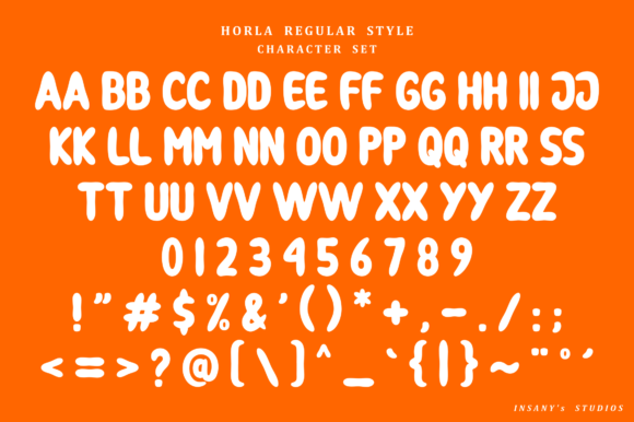 Horla Font PNG with transparent background - Preview 1
