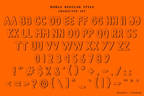 Horla Font PNG with transparent background - Preview 2