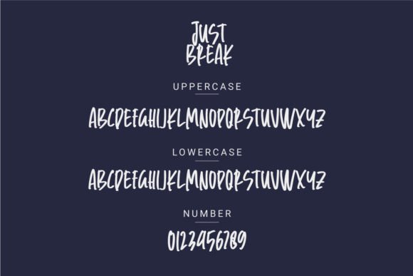 Just Break Font PNG with transparent background - Preview 1