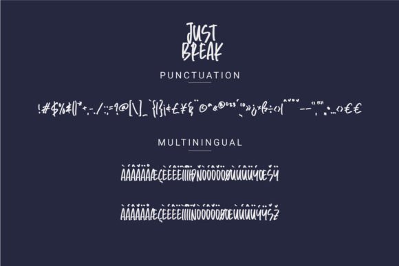 Just Break Font PNG with transparent background - Preview 2