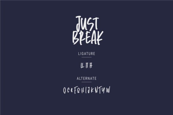 Just Break Font PNG with transparent background - Preview 3