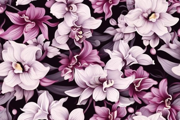 Orchid patterns Element Floral graphics