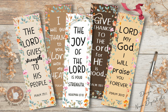 Printable Bible Verses Bookmark Set #040