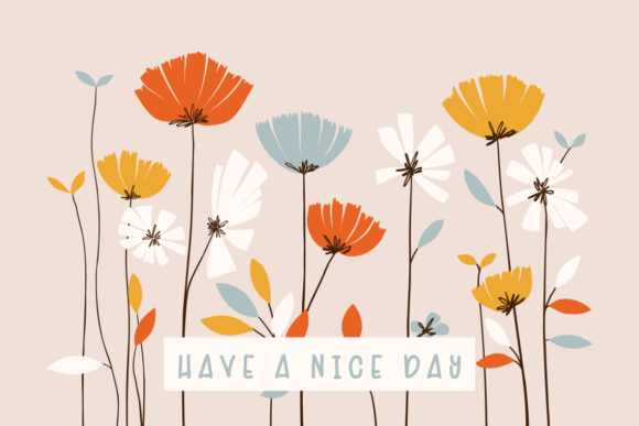 Rainbow Lily Font PNG with transparent background - Preview 1