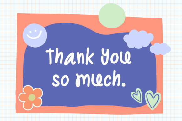 Rainbow Lily Font PNG with transparent background - Preview 4
