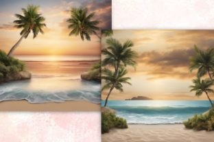 Scenic View Beach Backgrounds Graphic by Catchy Ideaz · Creative Fabrica
