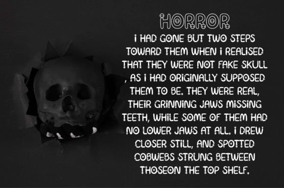 Skull Halloween Font PNG with transparent background - Preview 1