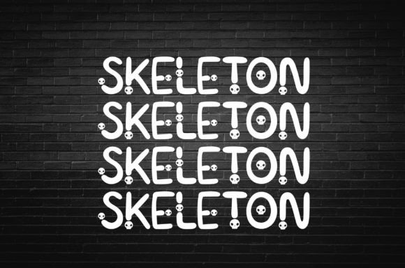 Skull Halloween Font PNG with transparent background - Preview 5