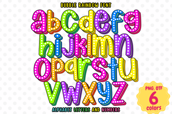 Bubble Rainbow Font - Preview 1
