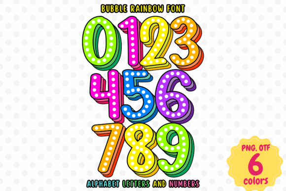 Bubble Rainbow Font - Preview 3