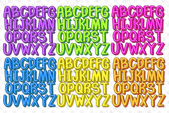 Bubble Rainbow Font - Preview 6