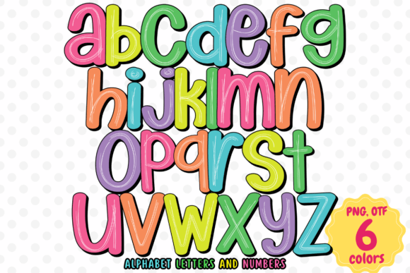 Bubble Rainbow Scribble Font - Preview 1