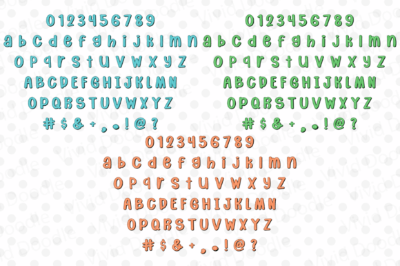 Bubble Rainbow Scribble Font - Preview 3