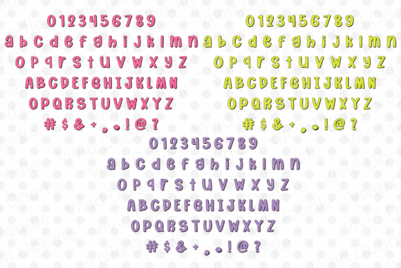 Bubble Rainbow Scribble Font - Preview 4