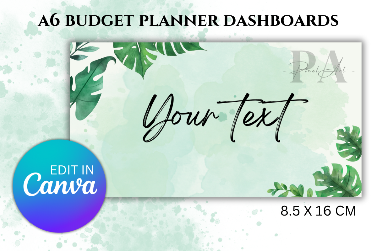 Budget Planner Dashboards Canva Editable
