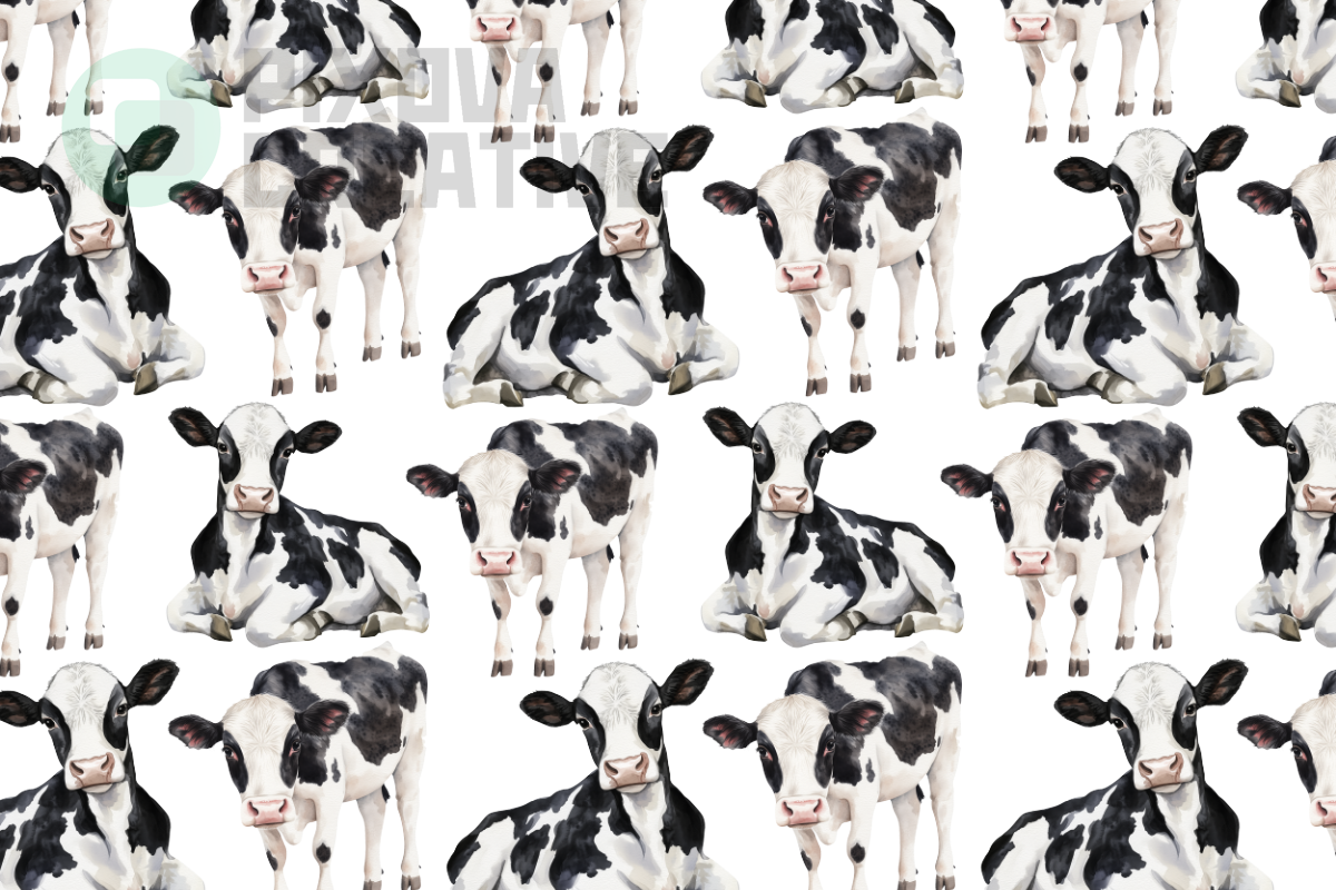 Cows Seamless Pattern Graphic by Pixova Creative · Creative Fabrica