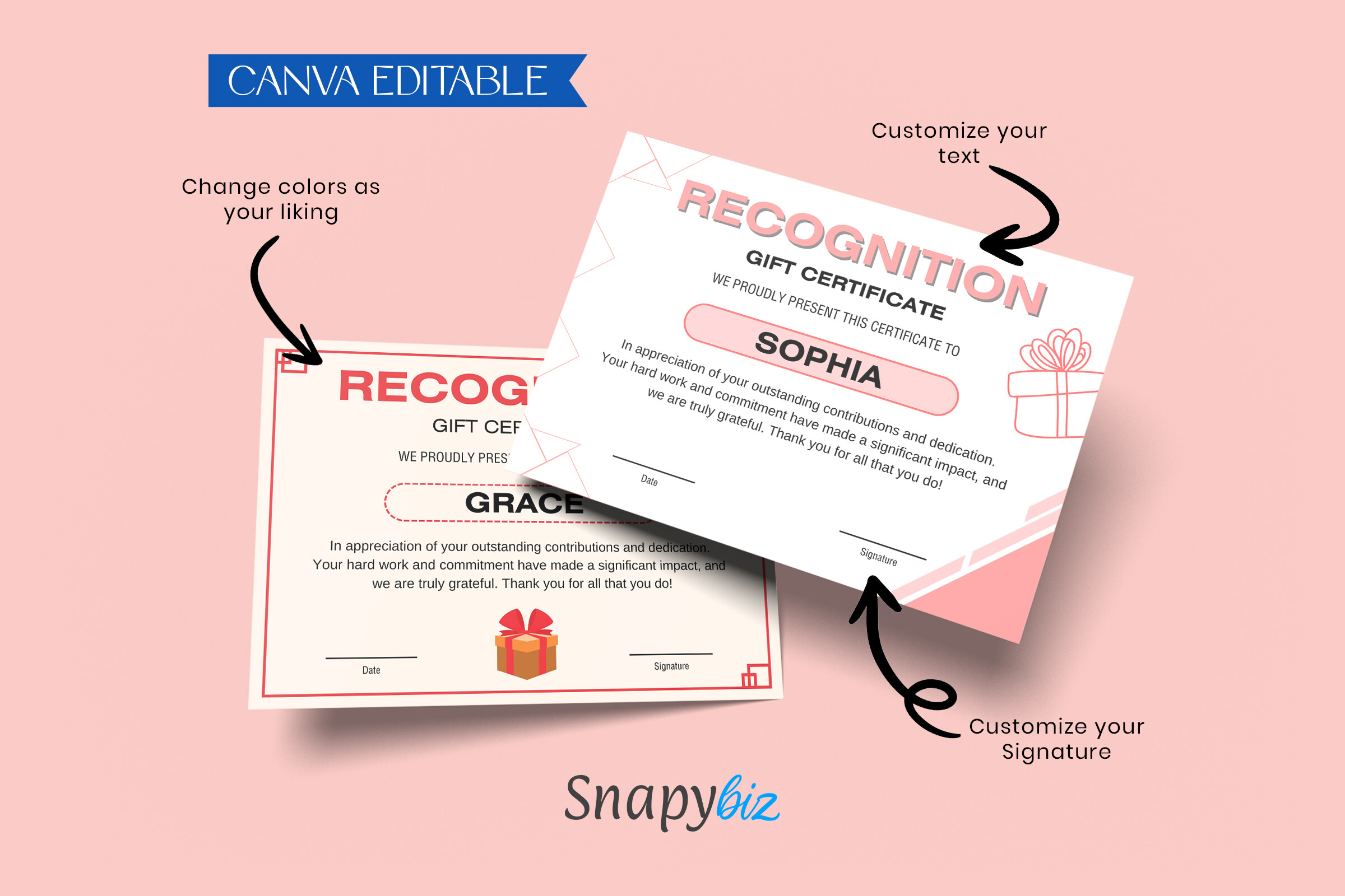 Custom Gift Certificate Voucher Template