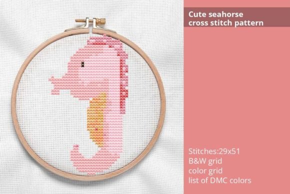 Cute Seahorse Cross Stitch Pattern