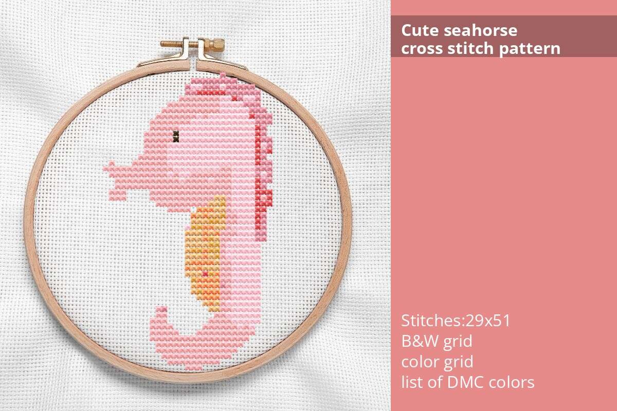 Cute Seahorse Cross Stitch Pattern